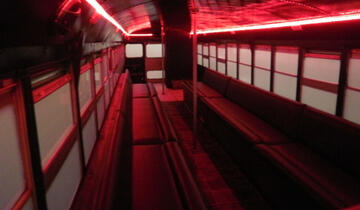 Silver Bullet Party Bus Red Interior