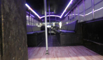 Silver Bullet Party Bus Purple Interior